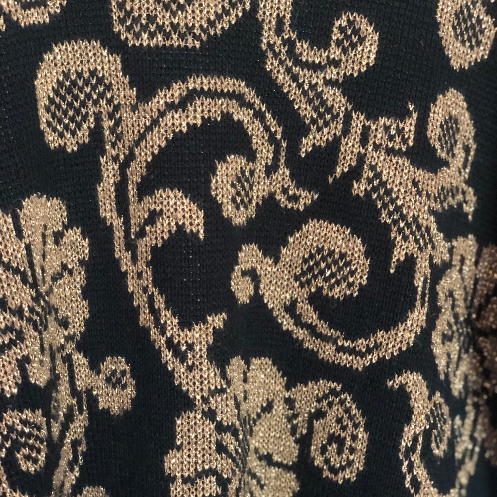Vintage Black and Gold Knitted Sweater - Picture 3 of 3